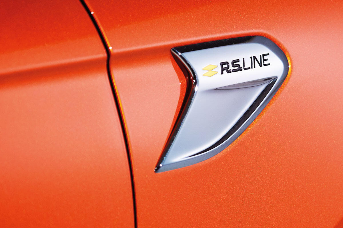 a detail of a renault clio, shot for bbc top gear